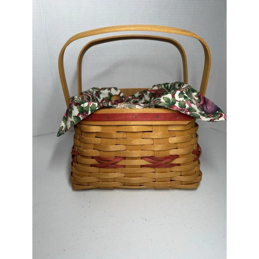 Longaberger Christmas Collection 2000 Deck The Halls Basket Combo With Liner